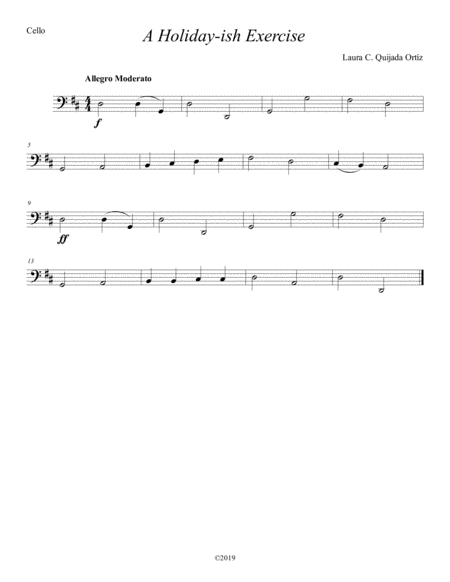 Free Sheet Music A Holidayish Exercise For Beginning String Orchestra Score Parts