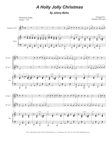 A Holly Jolly Christmas Duet For Bb Trumpet Sheet Music