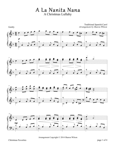 A La Nanita Nana Piano Solo Sheet Music