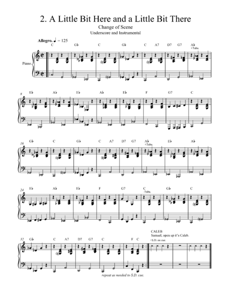 A Little Bit Here And A Little Bit There Instrumental From The Kings Act 1 Song 2 Sheet Music
