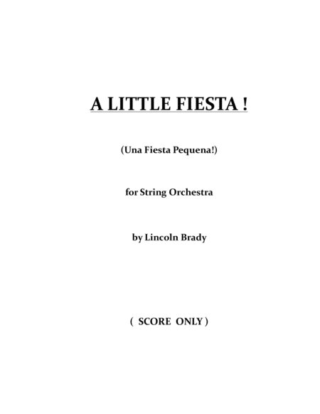 A Little Fiesta String Orchestra Score Only Sheet Music