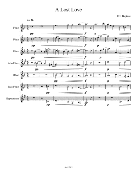 A Lost Love Sheet Music