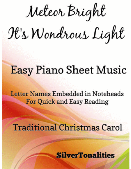 Free Sheet Music A Meteor Bright Its Wondrous Light Easy Piano Sheet Music