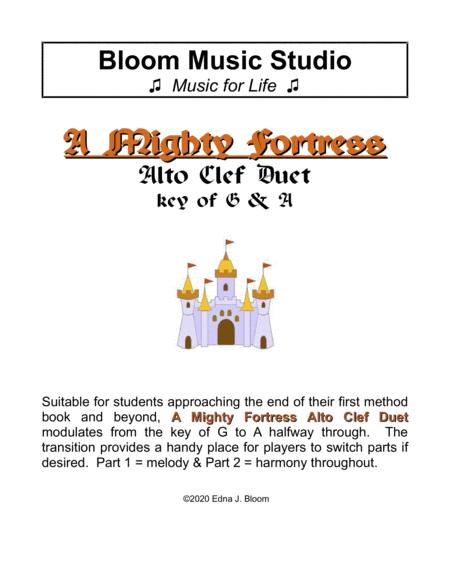 A Mighty Fortress Is Our God Alto Clef Duet Sheet Music