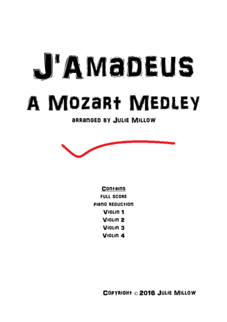 Free Sheet Music A Mozart Medley For Violin Orchestra