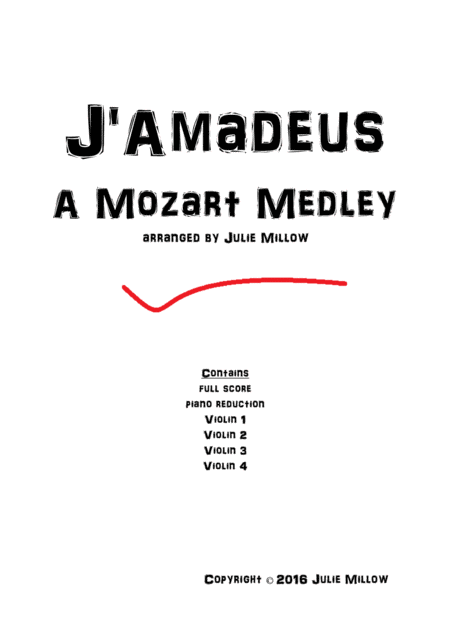 A Mozart Medley For Violin Orchestra Sheet Music