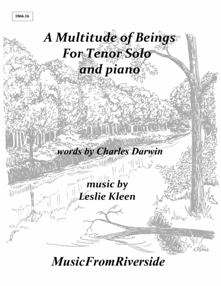 Free Sheet Music A Multitude Of Beings For Tenor Solo And Piano