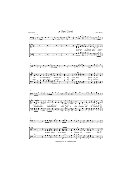 Free Sheet Music A New Carol For Trombone And Satb Choir