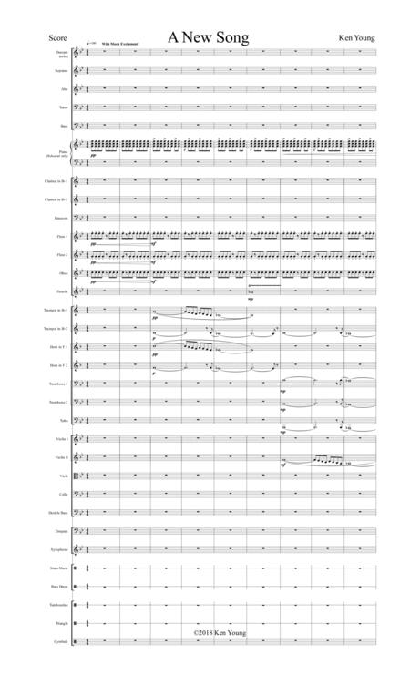 A New Song By Ken Young Psalm 96 For Orchestra And Choir Sheet Music