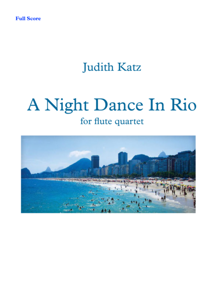 A Night Dance In Rio For Flute Quartet Sheet Music