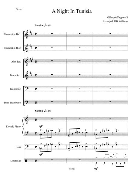 A Night In Tunisia Jazz Combo Sheet Music