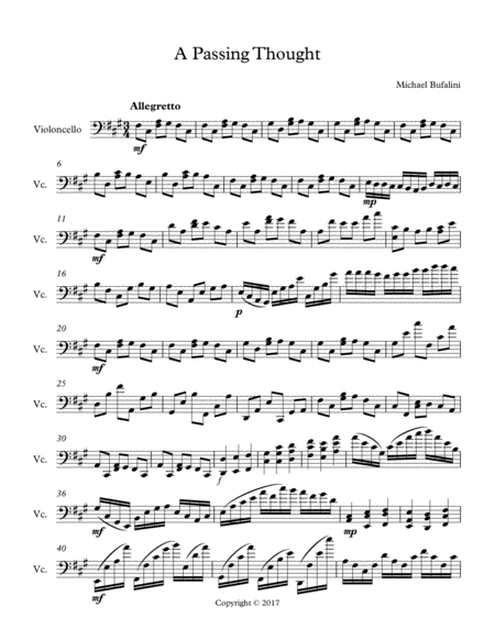 A Passing Thought Sheet Music