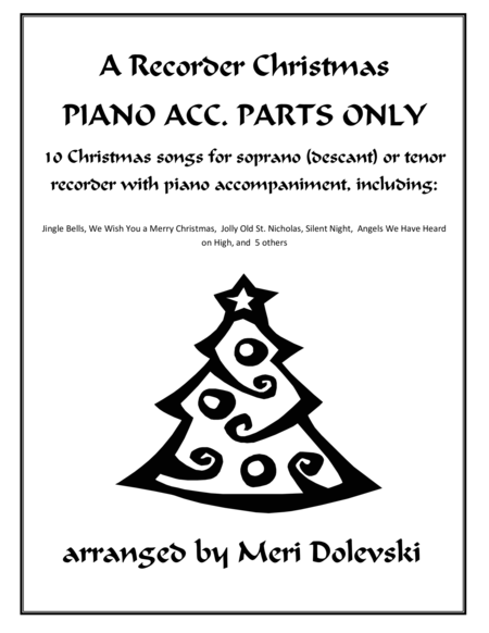 A Recorder Christmas Piano Accompaniments Only Sheet Music