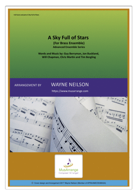 Free Sheet Music A Sky Full Of Stars For Brass Ensemble