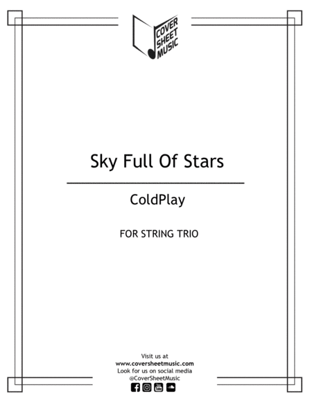 Free Sheet Music A Sky Full Of Stars String Trio