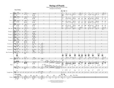 Free Sheet Music A String Of Pearls Jazz Ensemble