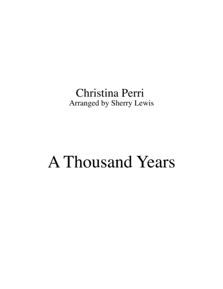 A Thousand Years String Trio For String Trio Sheet Music