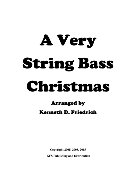 A Very String Bass Christmas Sheet Music