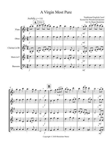 A Virgin Most Pure Woodwind Quintet Sheet Music