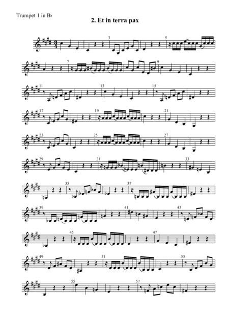 A Vivaldi Gloria In D Major Rv 589 Ii Mvt Et In Terra Pax Only Orchestral Parts Arr For Brass Quintet Sheet Music