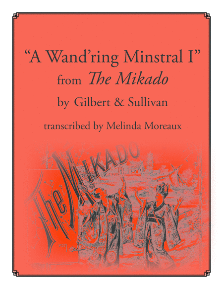 A Wand Ring Minstrel I From The Mikado Sheet Music