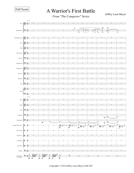 A Warriors First Battle For Orchestra Choir Sheet Music