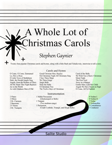 Free Sheet Music A Whole Lot Of Christmas Carols