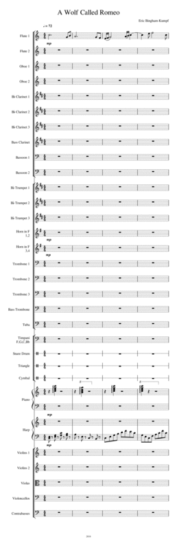 Free Sheet Music A Wolf Called Romeo