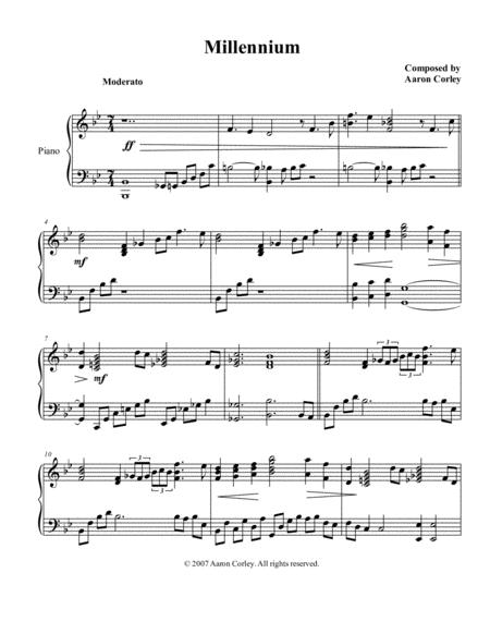 Free Sheet Music Aaron Corley Millennium