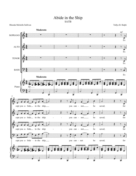 Free Sheet Music Abide In The Ship