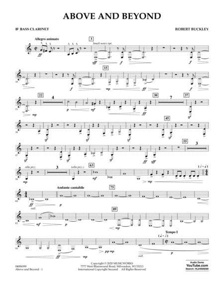 Free Sheet Music Above And Beyond Bb Bass Clarinet