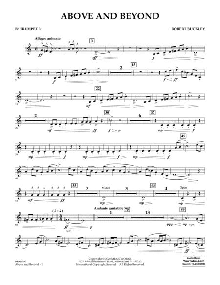 Free Sheet Music Above And Beyond Bb Trumpet 3