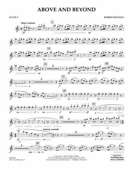 Free Sheet Music Above And Beyond Flute 2