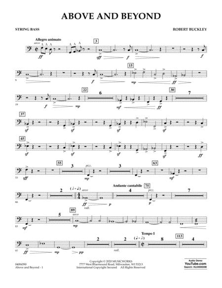 Free Sheet Music Above And Beyond String Bass