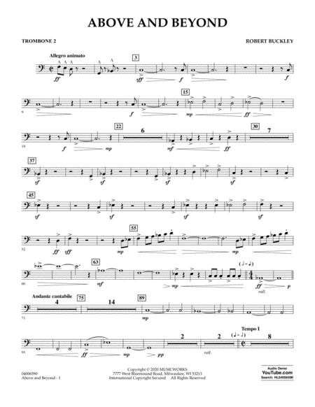 Above And Beyond Trombone 2 Sheet Music