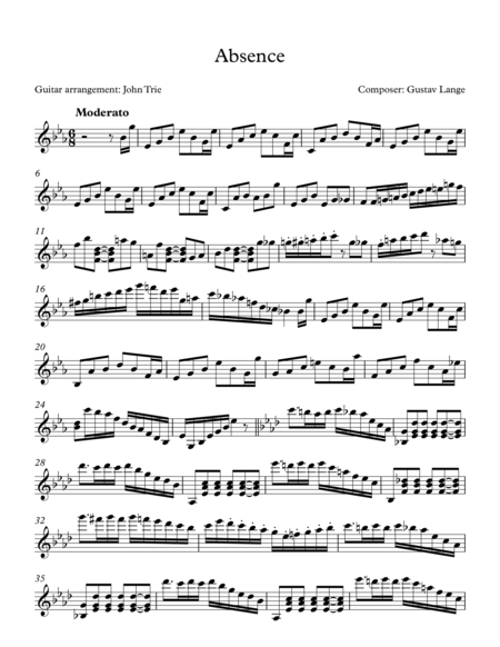 Free Sheet Music Absence