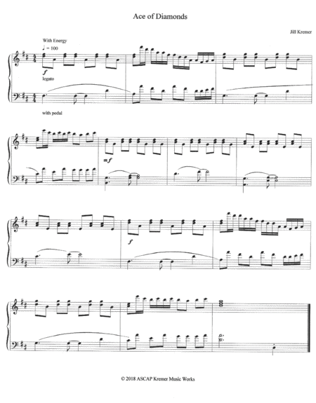 Free Sheet Music Ace Of Diamonds