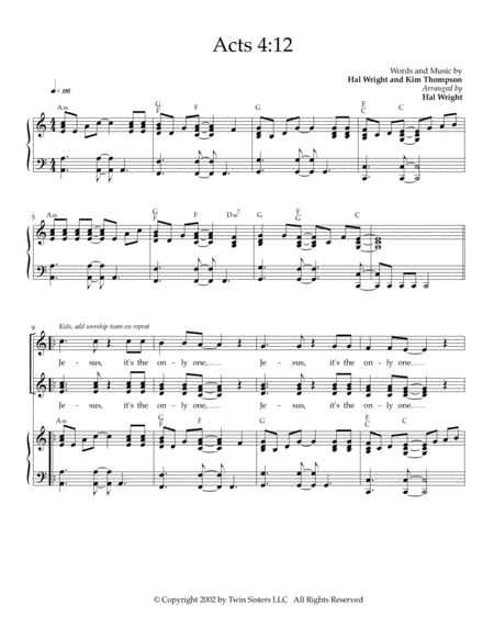 Free Sheet Music Acts 4 12