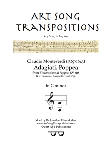 Adagiati Poppea C Minor Sheet Music