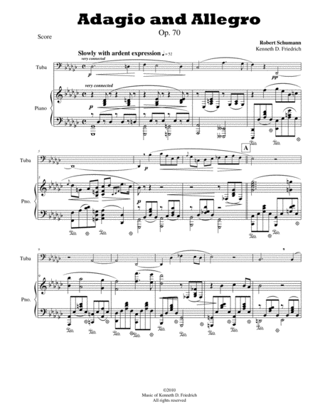 Adagio And Allegro Op 70 Sheet Music