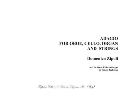 Free Sheet Music Adagio Arr For Oboe Cello And Organ D Zipoli