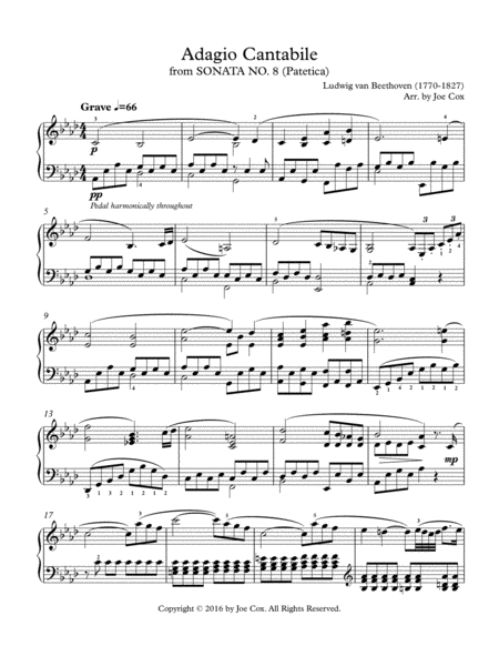 Free Sheet Music Adagio Cantabile