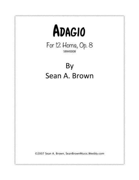 Free Sheet Music Adagio For 12 Horns