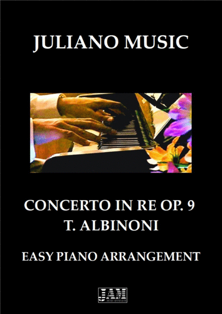 Free Sheet Music Adagio From Concerto In Re N 9 Easy Piano C Versiont Albinoni