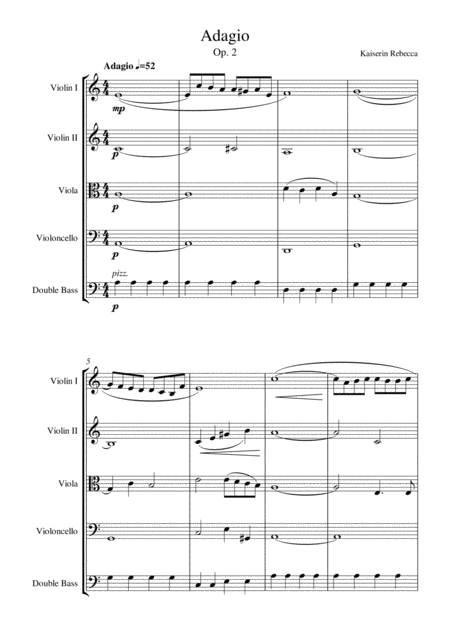 Free Sheet Music Adagio Op 2