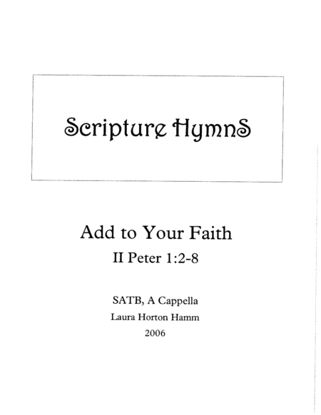 Add To Your Faith Sheet Music