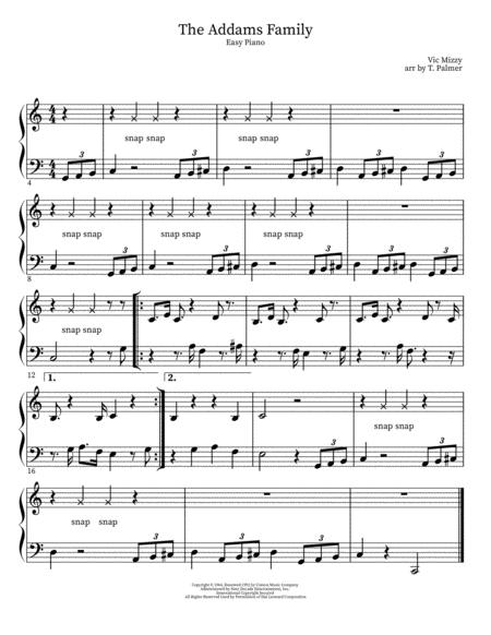 Free Sheet Music Addams Family