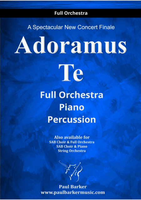 Free Sheet Music Adoramus Te Full Orchestra Version Score Parts