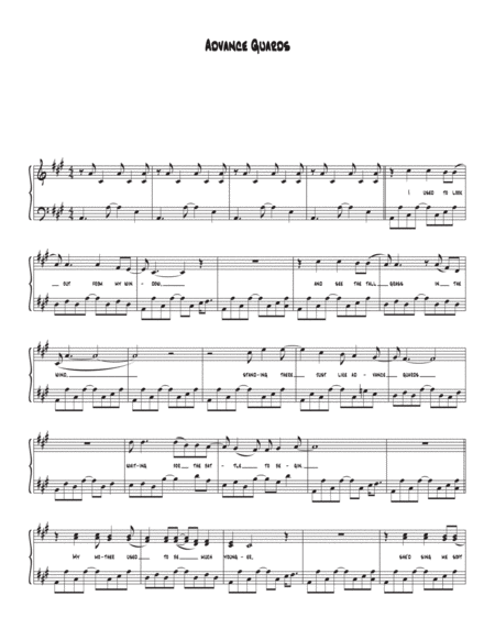 Free Sheet Music Advance Guards