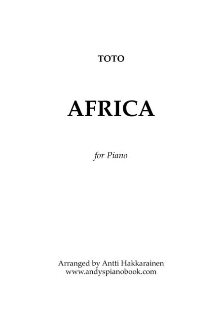 Free Sheet Music Africa By Toto Piano